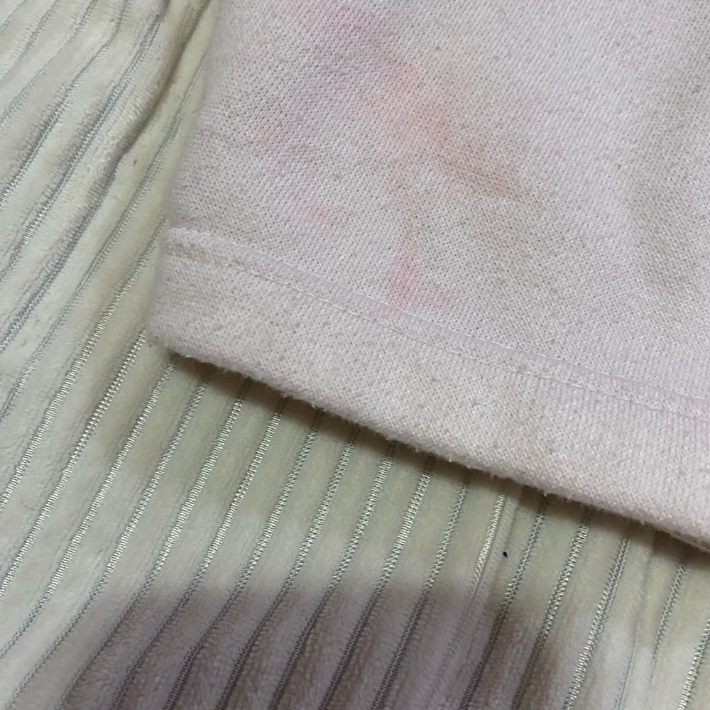 Vintage cropped express jeans sweatshirt, small red stain on sleeve seen in pics - Picture 2 of 3